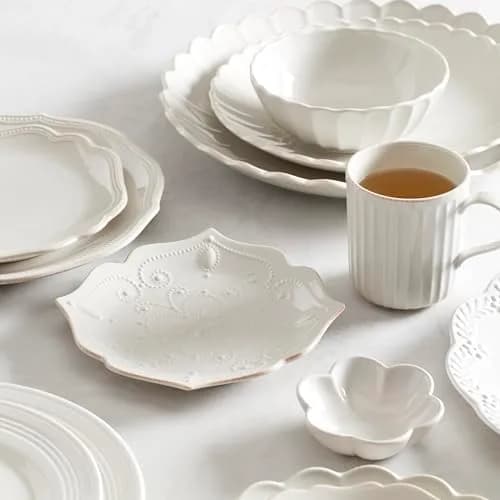 Lenox French Perle White Stoneware Dinnerware Set with All-Purpose Bowls, 12-Piece Set | Durable Ceramic for Everyday & Formal Dining thumbnail 9