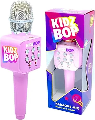 Move2Play Kidz Bop Karaoke Microphone Pink | Bluetooth Connectivity & 4 Voice Effects thumbnail 1