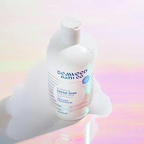 The Seaweed Bath Co. Bubbling Dream Soak, Vetiver Geranium Scent, 12 Fl Oz | Nourishing Marine Ingredients thumbnail 5