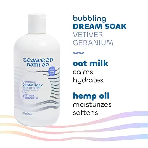 The Seaweed Bath Co. Bubbling Dream Soak, Vetiver Geranium Scent, 12 Fl Oz | Nourishing Marine Ingredients thumbnail 2