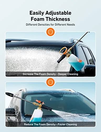 AstroAI Foam Cannon for Pressure Washer with 1/4" Quick Connect, 1.5 Liter Bottle | Heavy Duty Foam Sprayer Attachments for Car Washing thumbnail 5