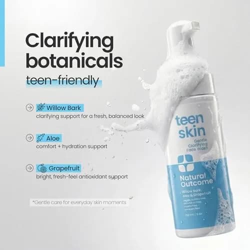 natural outcome Teen Skin Face Wash | Gentle Foaming Daily Cleanser for Teens & Kids | Natural Non-toxic Ingredients | 5 oz thumbnail 7