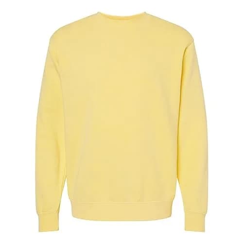 Independent Trading Co. Pigment-Dyed Crewneck Sweatshirt M Pigment Yellow | Long Sleeve Cotton Blend thumbnail 1