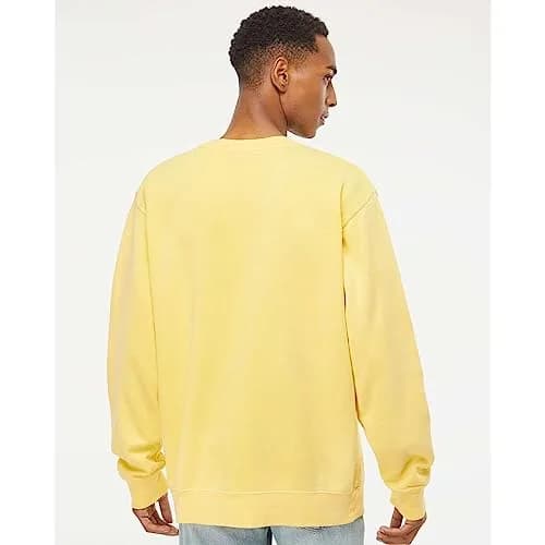 Independent Trading Co. Pigment-Dyed Crewneck Sweatshirt M Pigment Yellow | Long Sleeve Cotton Blend thumbnail 6