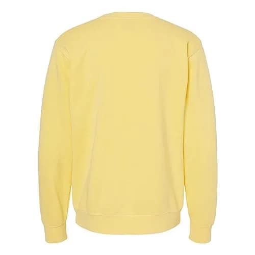 Independent Trading Co. Pigment-Dyed Crewneck Sweatshirt M Pigment Yellow | Long Sleeve Cotton Blend thumbnail 3