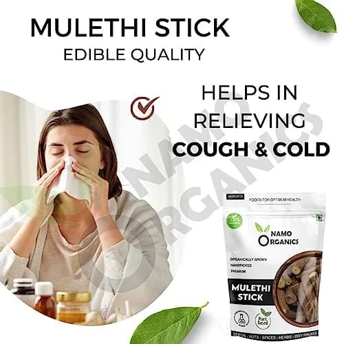 Namo Organics Mulethi Stick for Eating 100g (3.53 oz) | Organic Licorice Root for Throat thumbnail 6