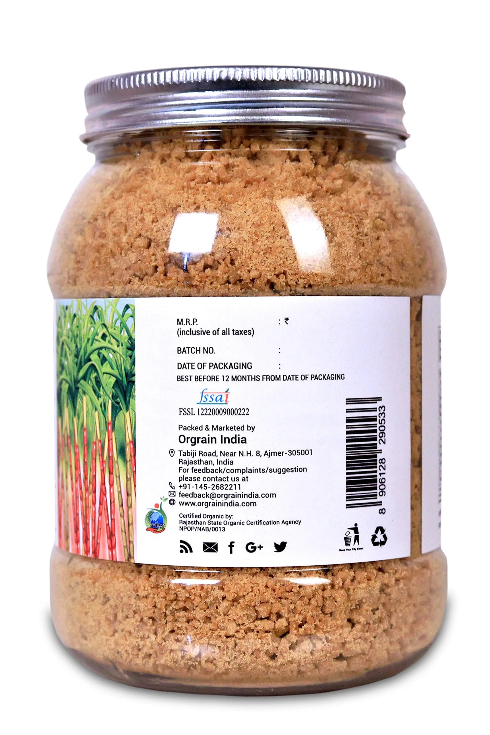 Orgrain India Organic Jaggery Powder 600g (21.16 Oz) | Natural Sweetener for Tea, Coffee & Baking | Hand Crushed Gur Powder - view 7
