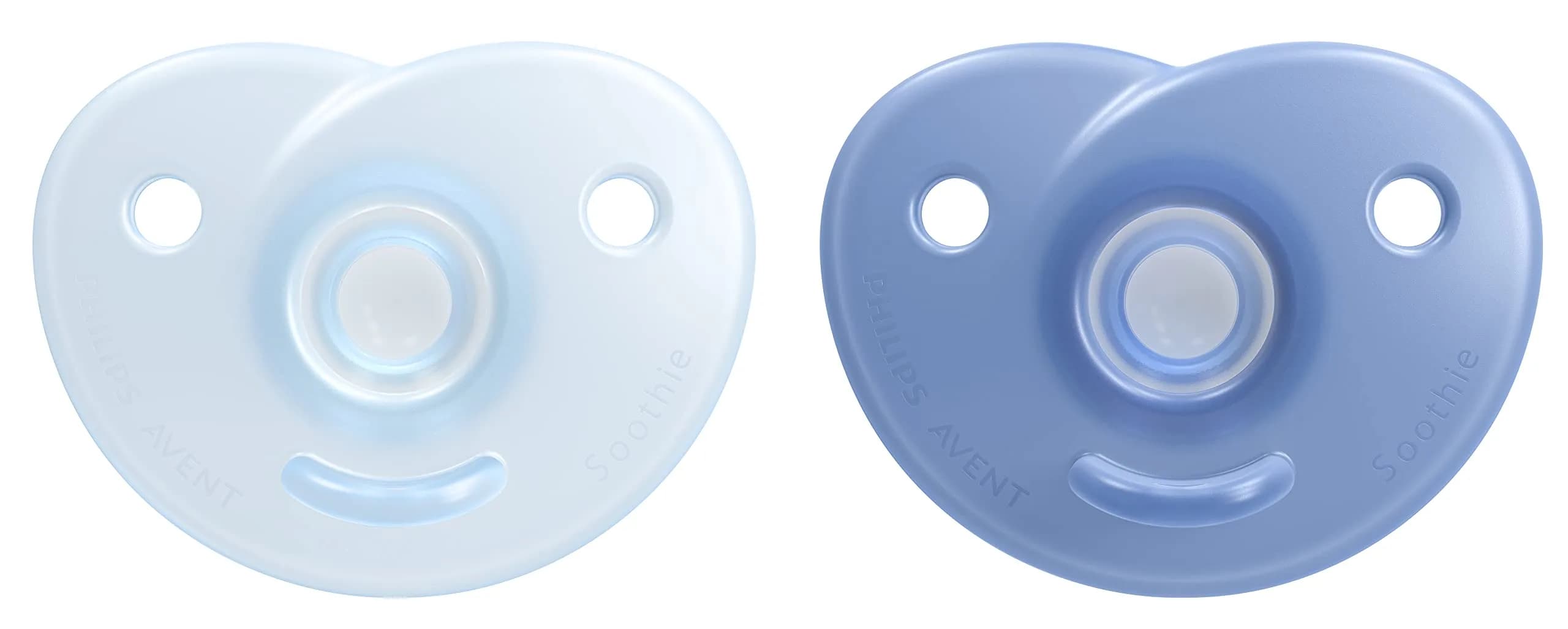 Philips Avent Soothie Heart Pacifier 2-Pack | Supports Natural Suckling, Medical Grade Silicone for Easy Hospital-Grade Sterilization — 2-Pack