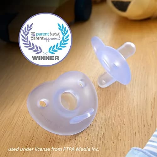 Philips Avent Soothie Heart Pacifier 2-Pack | Supports Natural Suckling, Medical Grade Silicone for Easy Hospital-Grade Sterilization thumbnail 6