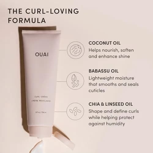 OUAI Curl Cream Hydrating Curl Enhancer for All Curl Types 236ml (8 Oz) | Defines Curls, Controls Frizz, Adds Shine thumbnail 5