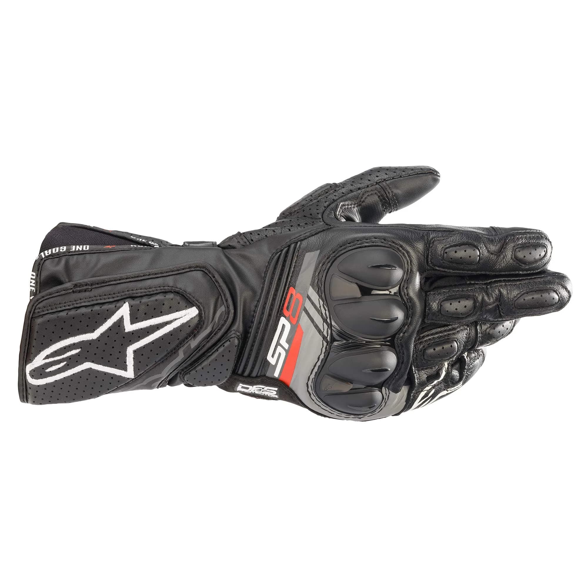 Alpinestars SP-8 V3 Black Leather Full Gauntlet Gloves - Large - main product image
