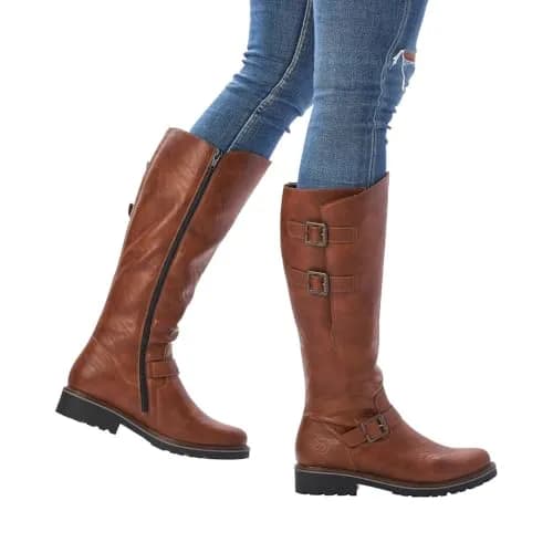 Remonte R6590-22 Knee-High Boots in Coffee Brown | Comfortable Winter Footwear with Side Zip (70-120 chars) thumbnail 2