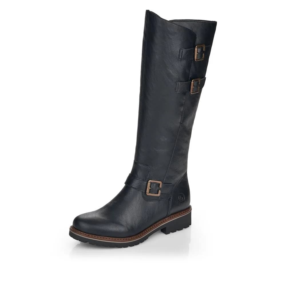 Remonte R6590-01 Knee-High Winter Boots | Warm, Lace-up, Leather & Synthetic Upper (42) - main product image