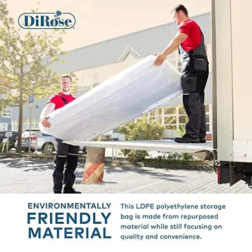 DiRose Clear Mattress Storage Bag for Queen Size - Heavy Duty 3.0 Mil Thick Plastic Protector | Waterproof & Reusable for Moving, Storage, Disposal thumbnail 6