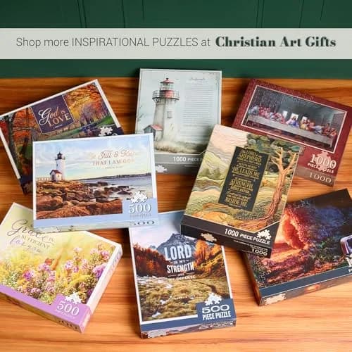 Christian Art Gifts Lord is My Strength 500 Piece Jigsaw Puzzle | Bible Scripture Puzzle for Adults & Kids thumbnail 3