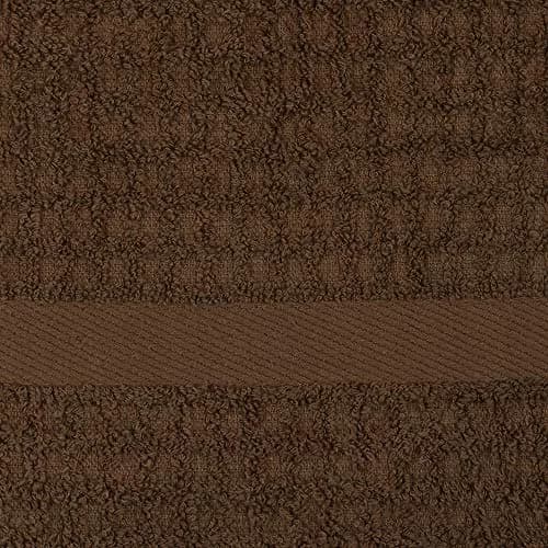 DII Basic Terry Collection Waffle Dishtowel Set, 15x26, Solid Brown | Absorbent Cotton Kitchen Towels thumbnail 3