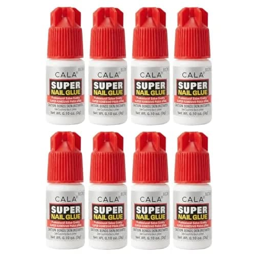CALA Super Nail Glue 0.10 Oz (Pack of 8) | Quick Dry Salon Quality Nail Adhesive - main product image