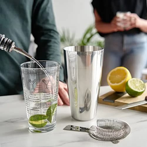 TRUE 3-Piece Barware Set for Mixed Drinks and Cold Brew Cocktails | Includes Cocktail Shaker Tin & Recipes thumbnail 6