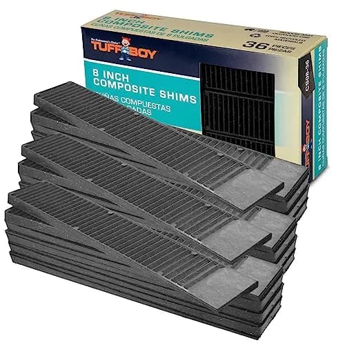 TuffBoy Composite Plastic Shims for Leveling 36-Pack | Durable, Made in USA thumbnail 1