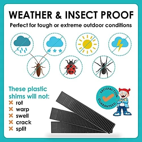 TuffBoy Composite Plastic Shims for Leveling 36-Pack | Durable, Made in USA thumbnail 3