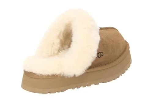 UGG Disquette Slipper Chestnut 9 | Retro Platform Sheepskin & Suede Comfort thumbnail 4
