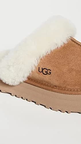UGG Disquette Slipper Chestnut 9 | Retro Platform Sheepskin & Suede Comfort thumbnail 6