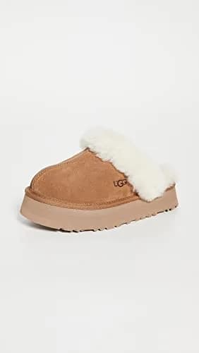 UGG Disquette Slipper Chestnut 9 | Retro Platform Sheepskin & Suede Comfort thumbnail 3