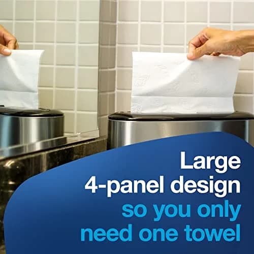 Tork Extra Soft Multifold Hand Towels White with Blue Leaf Print, 1504 Towels (16 Packs) | FSC Certified & Compostable thumbnail 5