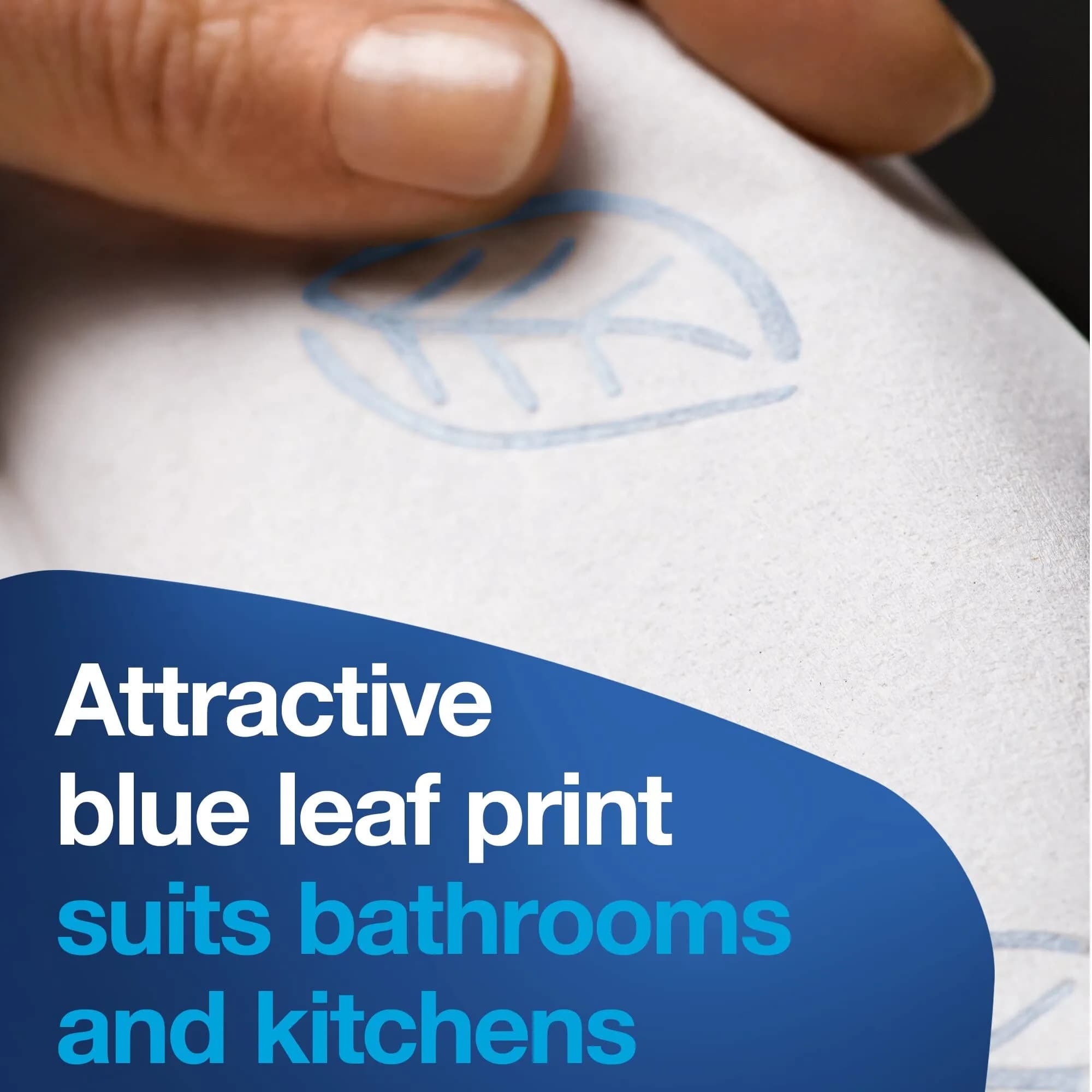 Tork Extra Soft Multifold Hand Towels White with Blue Leaf Print, 1504 Towels (16 Packs) | FSC Certified & Compostable - view 3