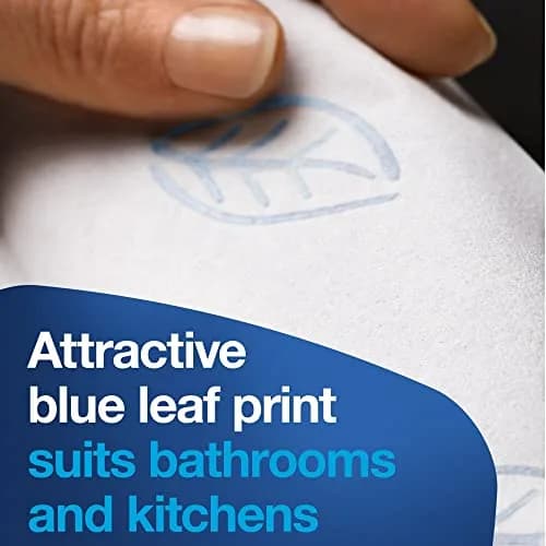 Tork Extra Soft Multifold Hand Towels White with Blue Leaf Print, 1504 Towels (16 Packs) | FSC Certified & Compostable thumbnail 3