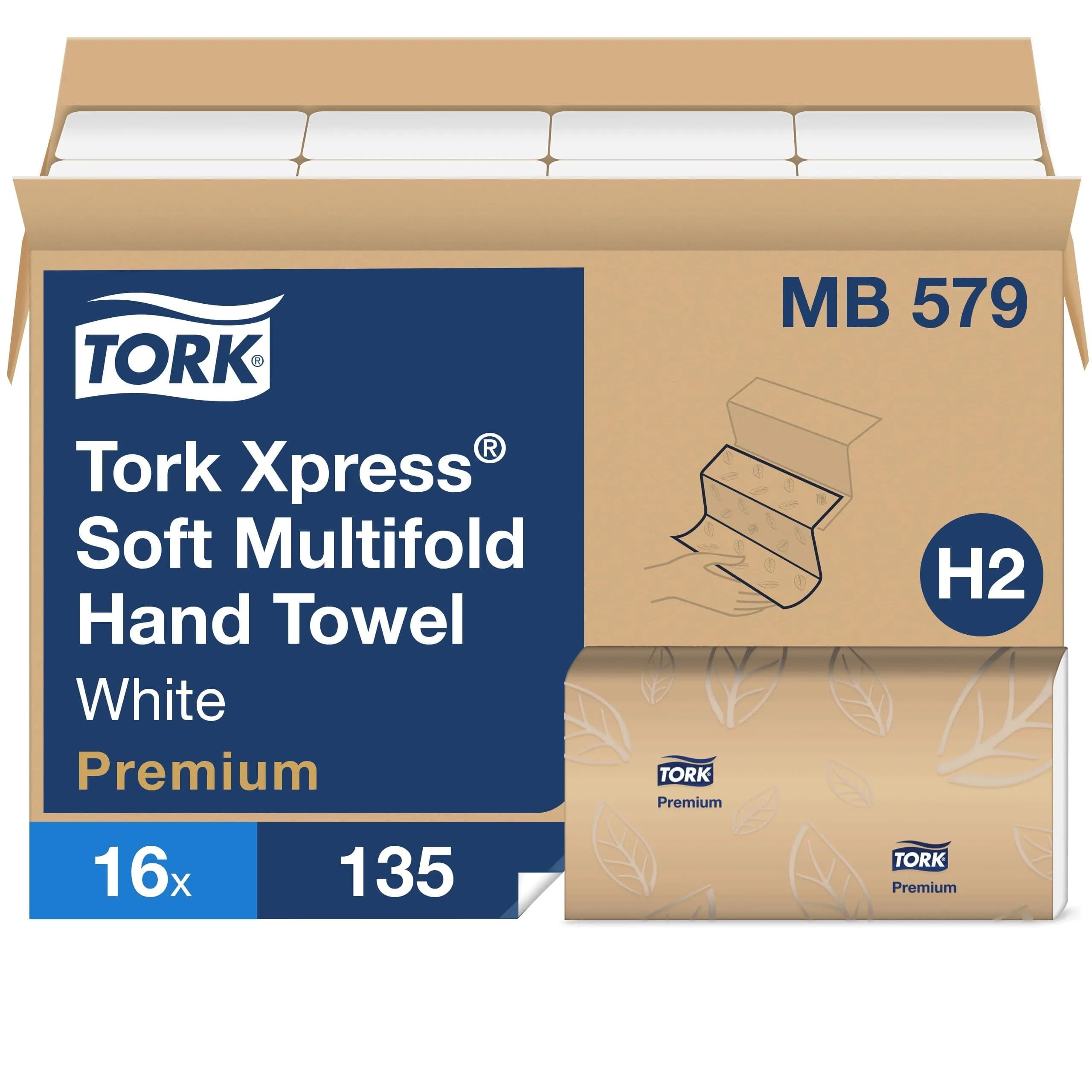 Tork Xpress Soft Multifold Paper Hand Towels White, 2-Ply, 2160 Sheets | USA Imported Bulk Pack - main product image