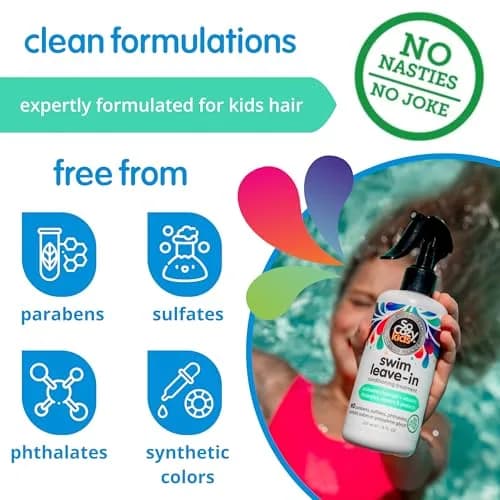 SoCozy Swim 2-in-1 Leave-In Conditioner Spray & Treatment for Kids Hair | 473ml (16 Fl Oz) Pack of 2 thumbnail 5