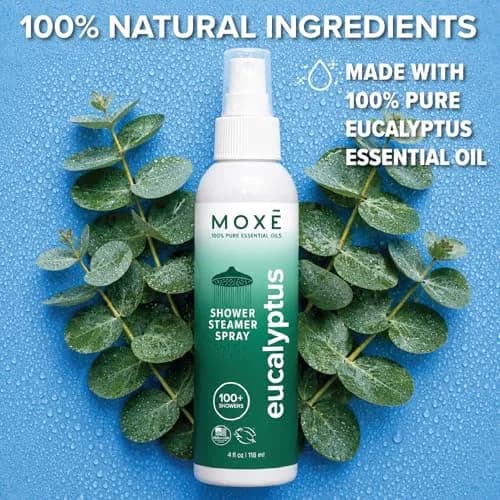 MOXE Eucalyptus Oil Shower Mist 4oz | Aromatherapy for Sinus & Tension Relief thumbnail 3