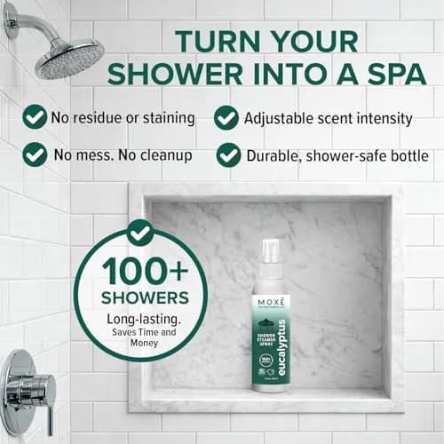 MOXE Eucalyptus Oil Shower Mist 4oz | Aromatherapy for Sinus & Tension Relief thumbnail 4
