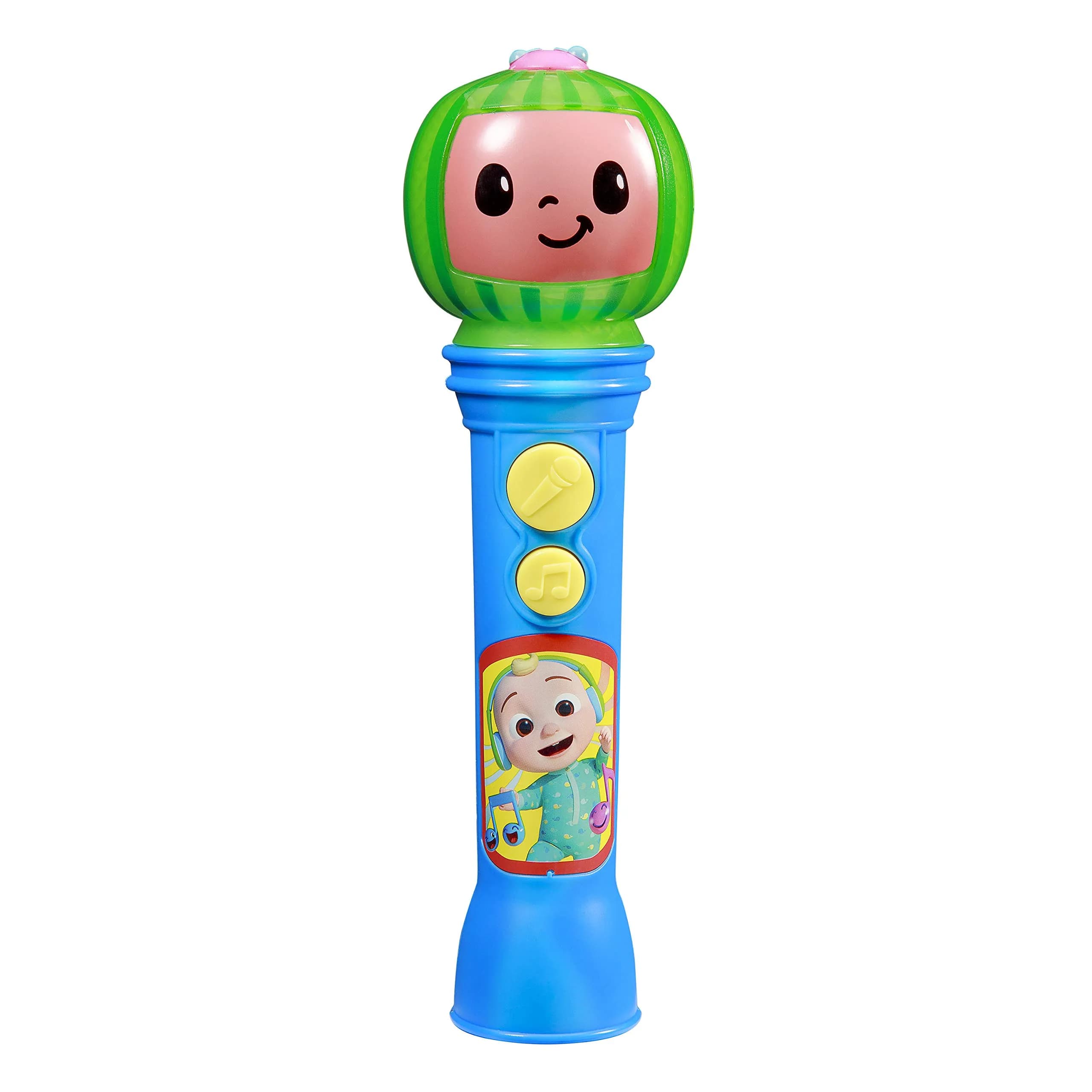 eKids Cocomelon Toy Microphone with Built-in Music, Multicolored | Toddler Musical Toy — Multicolored