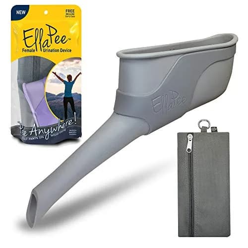 Lewis N. Clark EllaPee Female Urination Device, Reusable + Portable Bathroom, Gray | Medical Grade Silicone, Hiking & Camping Essential thumbnail 1
