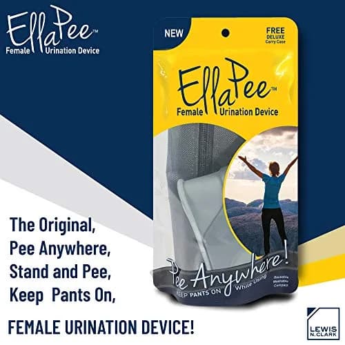 Lewis N. Clark EllaPee Female Urination Device, Reusable + Portable Bathroom, Gray | Medical Grade Silicone, Hiking & Camping Essential thumbnail 4
