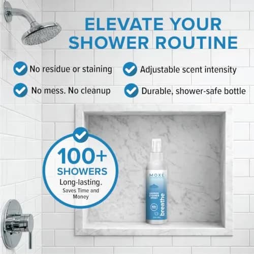MOXE Breathe Shower Steamer Spray for Congestion & Sinus Relief | Aromatherapy, 4oz thumbnail 4