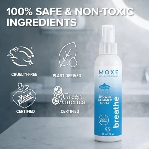 MOXE Breathe Shower Steamer Spray for Congestion & Sinus Relief | Aromatherapy, 4oz thumbnail 8