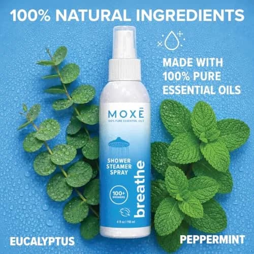 MOXE Breathe Shower Steamer Spray for Congestion & Sinus Relief | Aromatherapy, 4oz thumbnail 3