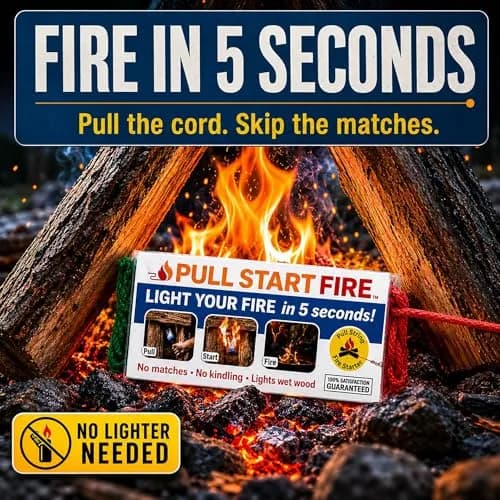 Pull Start Fire Solid Fire Fuel 6 Pack | Waterproof, Windproof, Burns 30 Min thumbnail 2