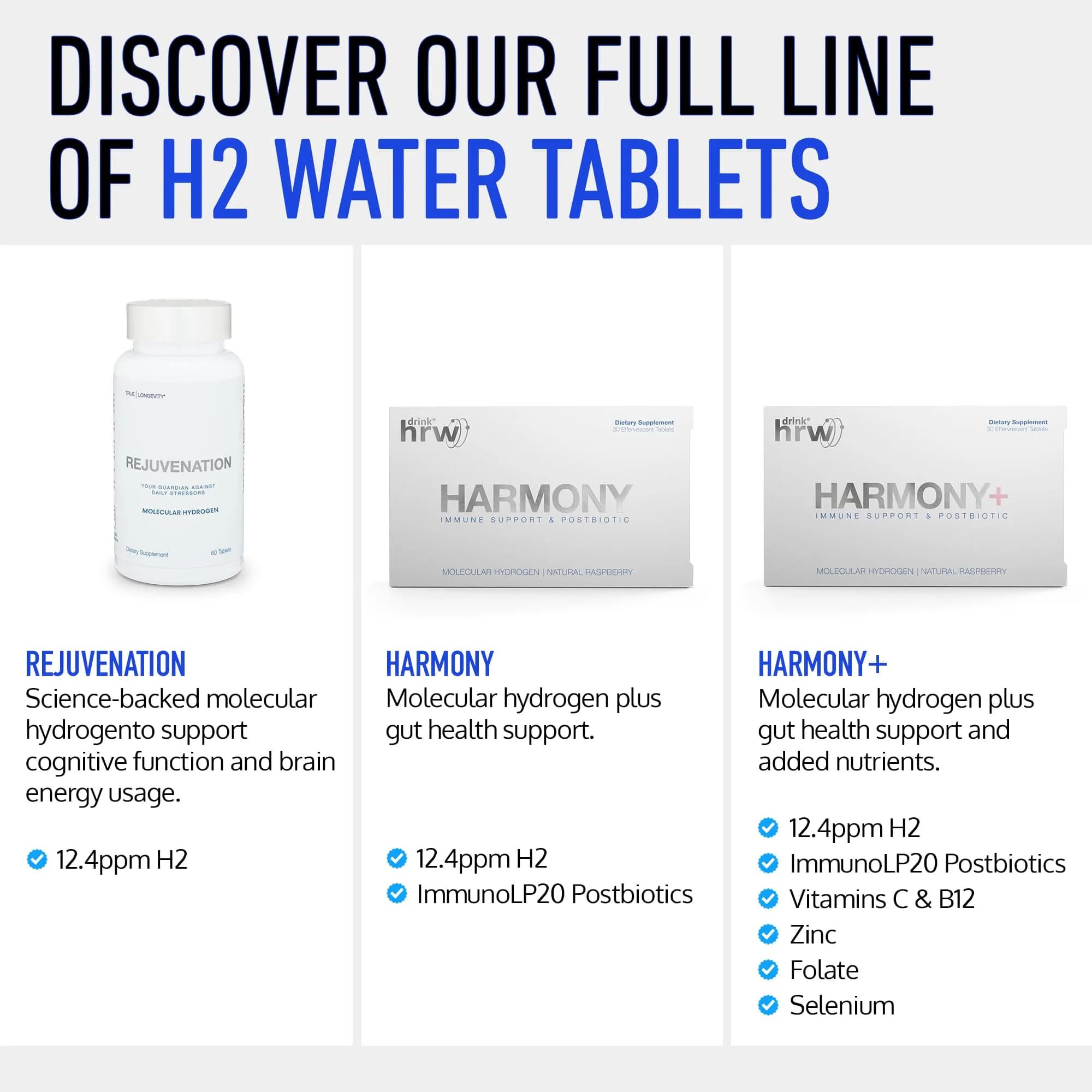 DRINK HRW Rejuvenation Molecular Hydrogen Water Tablets Raspberry 60 Count | 12.4 PPM Hydrogen + Magnesium, Supports Energy, Recovery + Cognitive Function, Patented, USA Made, IHSA Certified - view 9