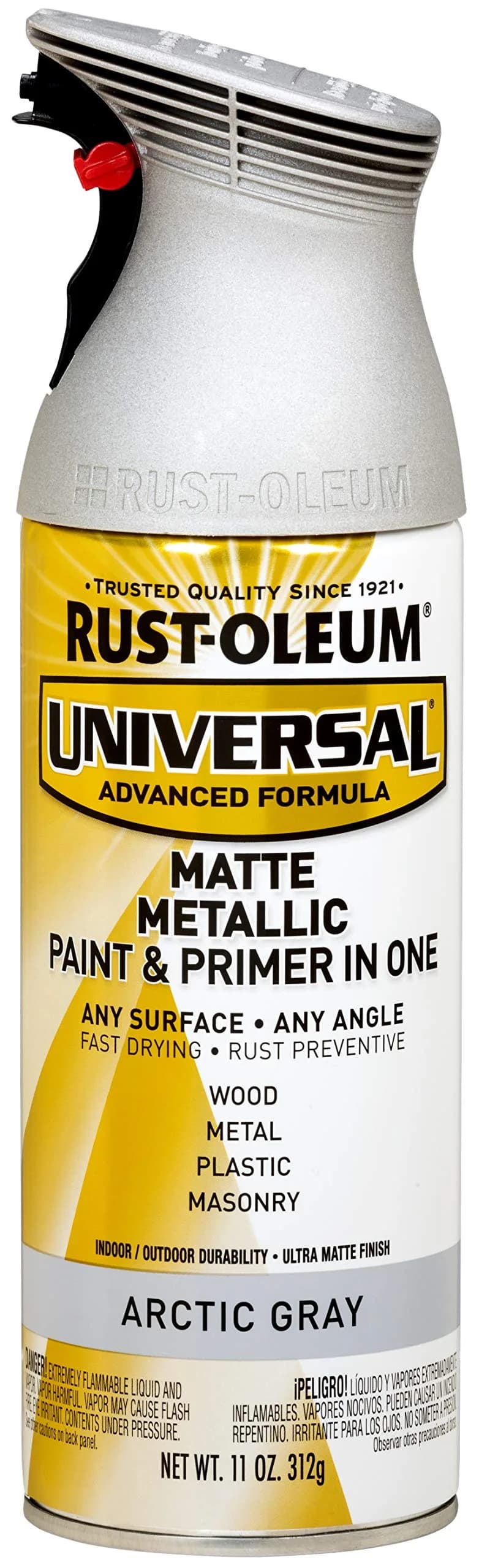Rust-Oleum Universal All Surface Clear Topcoat Spray 11 oz (325 ml) Frosted Pearl Clear | Professional Grade Paint for Wood, Metal, Plastic