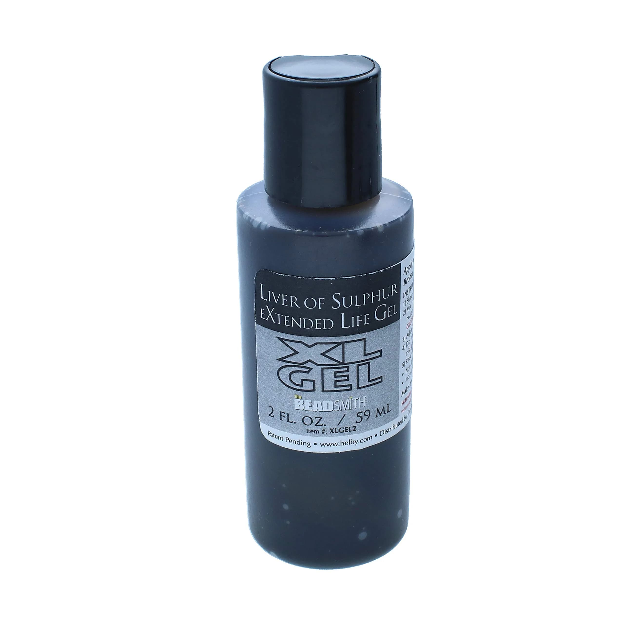 The Beadsmith XL Gel Liver of Sulfur 118ml | Patina Finish for Metal Art & Jewelry — 2 fl oz