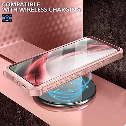Dexnor Galaxy S21 Ultra Case with Screen Protector & Kickstand | Heavy Duty Shockproof Cover in Rose Gold thumbnail 6