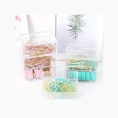 PTSGCAI Gold Pink Paper Clip Clamp Set (3-in-1) | Office & School Supplies for Teachers & Students thumbnail 7