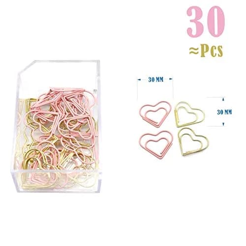 PTSGCAI Gold Pink Paper Clip Clamp Set (3-in-1) | Office & School Supplies for Teachers & Students thumbnail 3