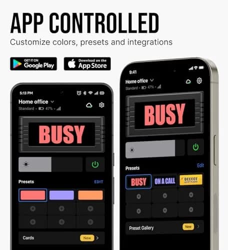 BusyBox S App-Controlled Do Not Disturb Sign, Rechargeable, Automations | Focus & Productivity Tool thumbnail 4