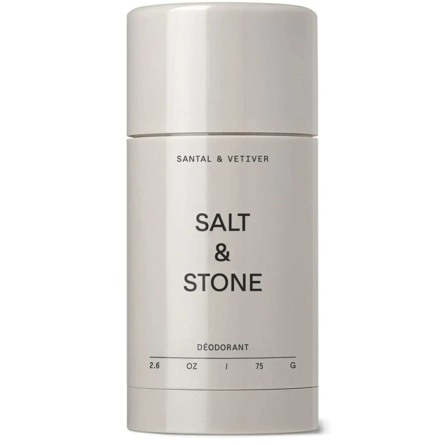 Salt & Stone Aluminum-Free Deodorant, Santal & Vetiver 77g (2.6 oz) | Award-Winning Formula with Prebiotics & Seaweed Extracts