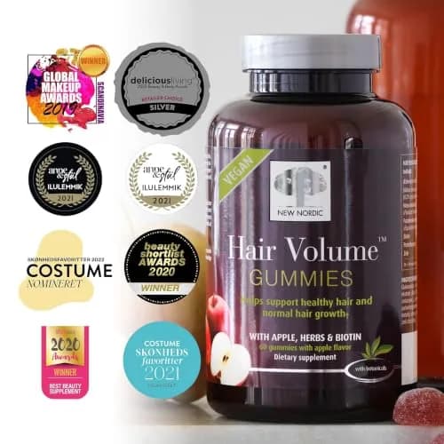 NEW NORDIC Hair Volume Daily Biotin Support Gummies 60 Count (Pack of 3) · Delicious vegan biotin gummies for hair growth thumbnail 2